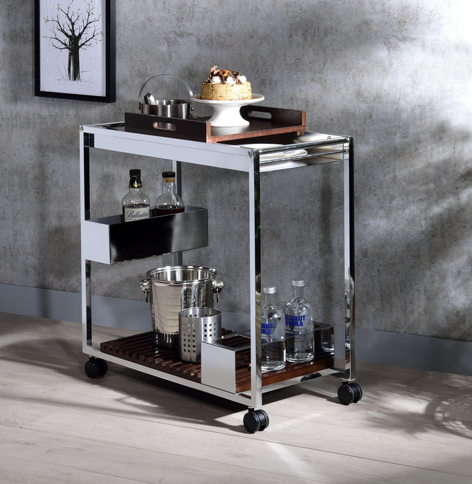 Lisses Chrome Serving Cart image