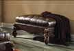 Versailles 2-Tone Dark Brown PU & Cherry Oak Ottoman image