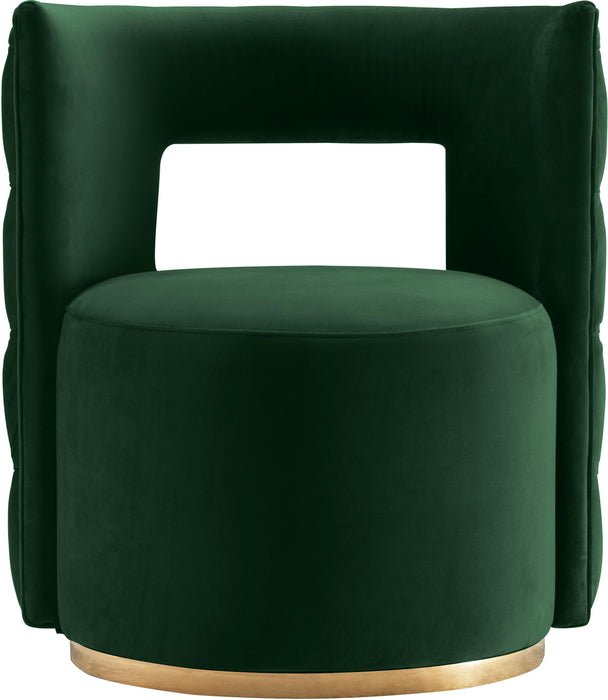 Theo Green Velvet Accent Chair