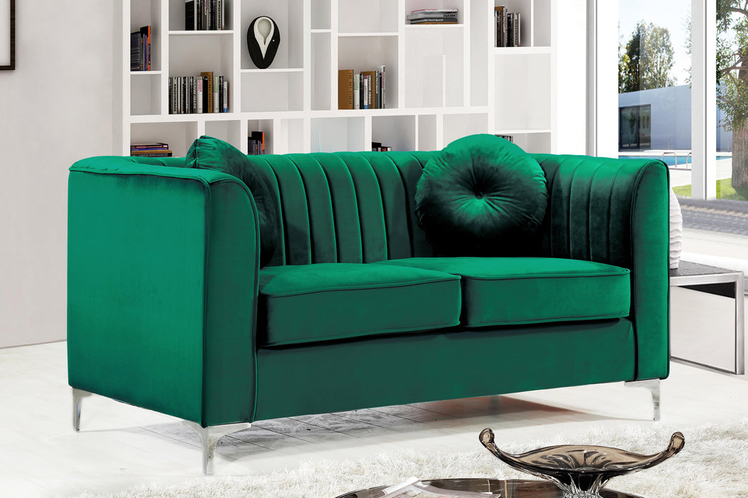 Isabelle Green Velvet Loveseat