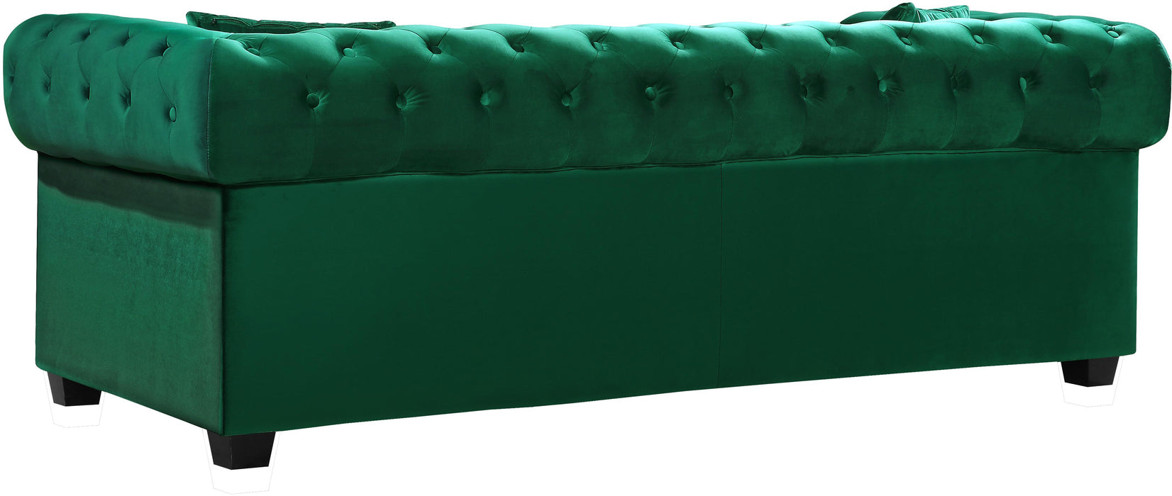 Bowery Green Velvet Loveseat