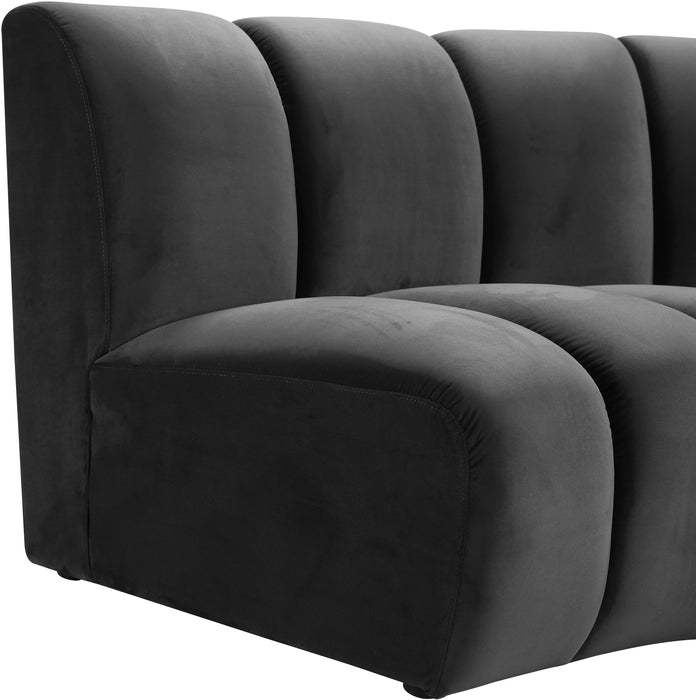 Infinity Grey Velvet Modular Chair