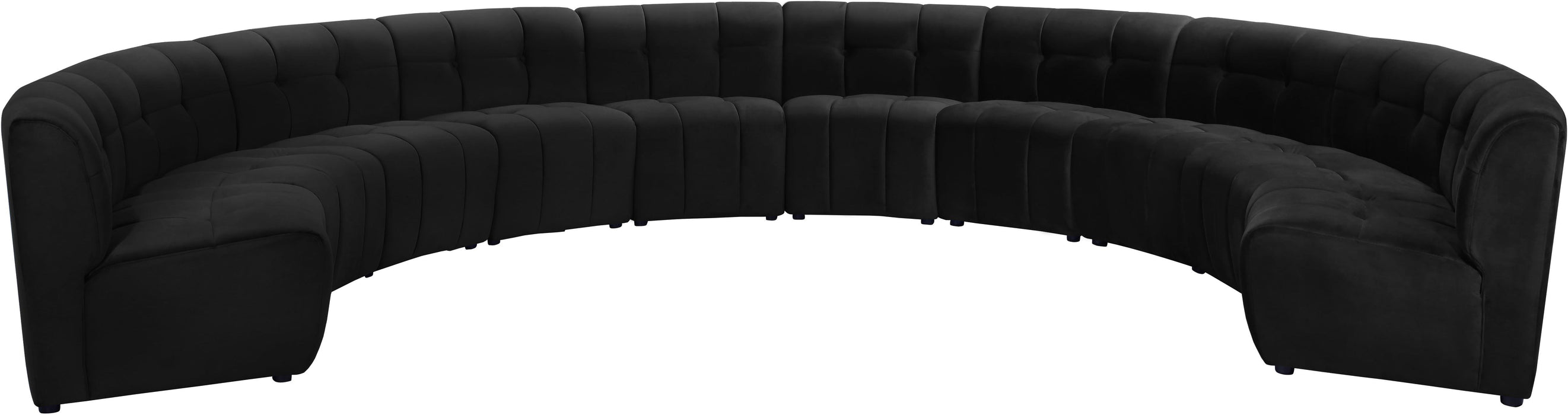 Limitless Black Velvet 10pc. Modular Sectional image