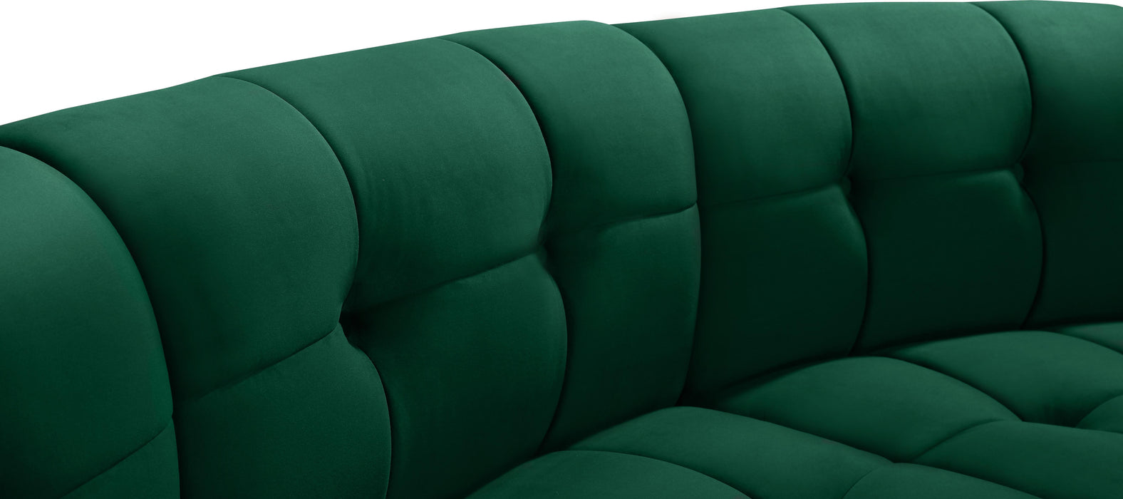 Limitless Green Velvet 13pc. Modular Sectional