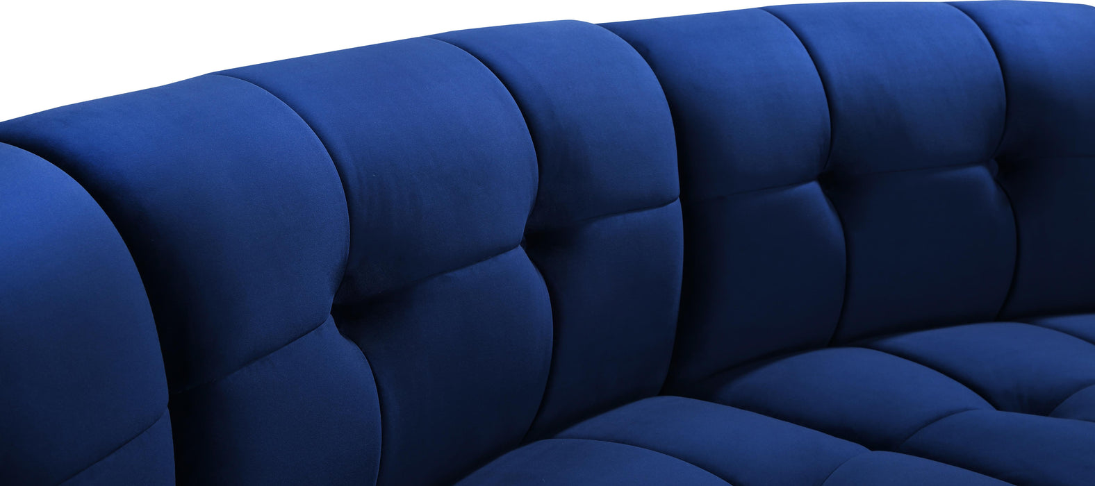 Limitless Navy Velvet 3pc. Modular Sectional