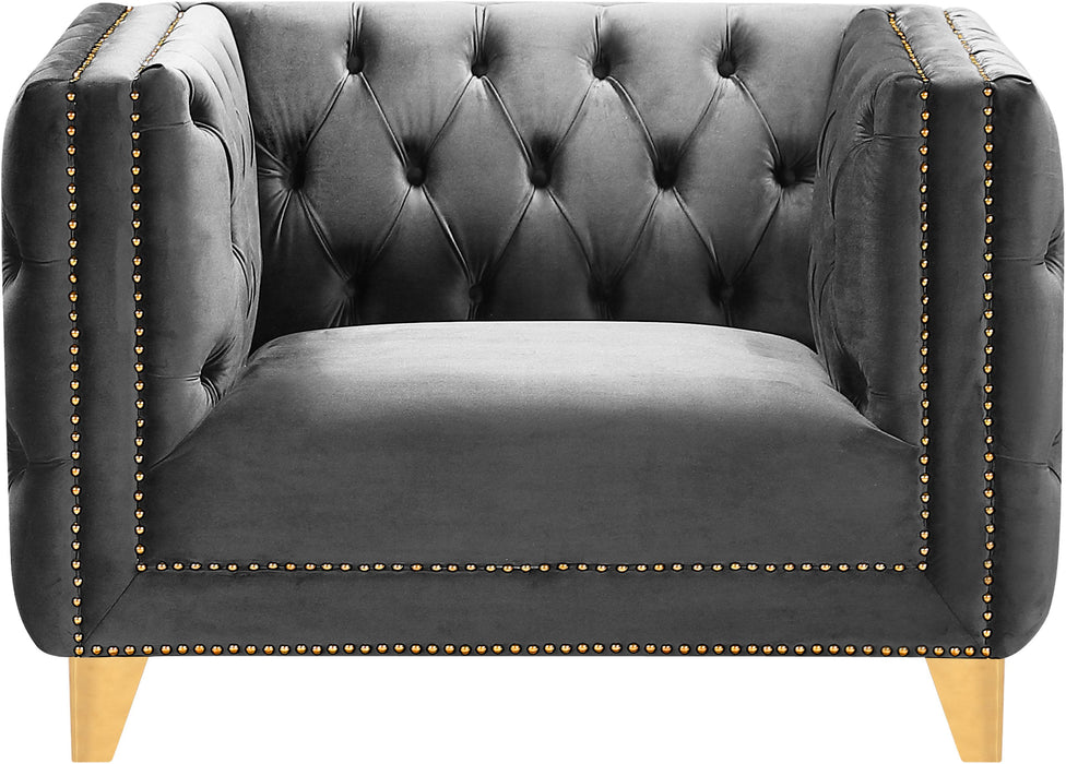 Michelle Grey Velvet Chair