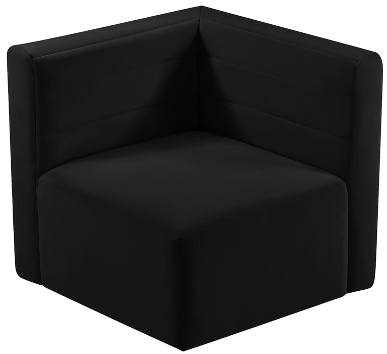 Quincy Black Velvet Modular Corner Chair