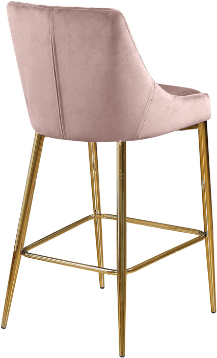 Karina Pink Velvet Stool