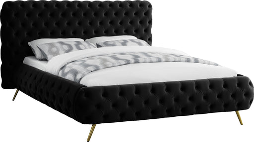 Delano Black Velvet Queen Bed image