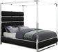 Encore Black Faux Leather Queen Bed (4 Boxes) image