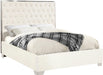 Lexi White Velvet King Bed image